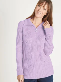 Pull à col camionneur zippé