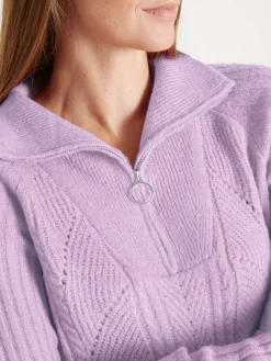 Pull à col camionneur zippé