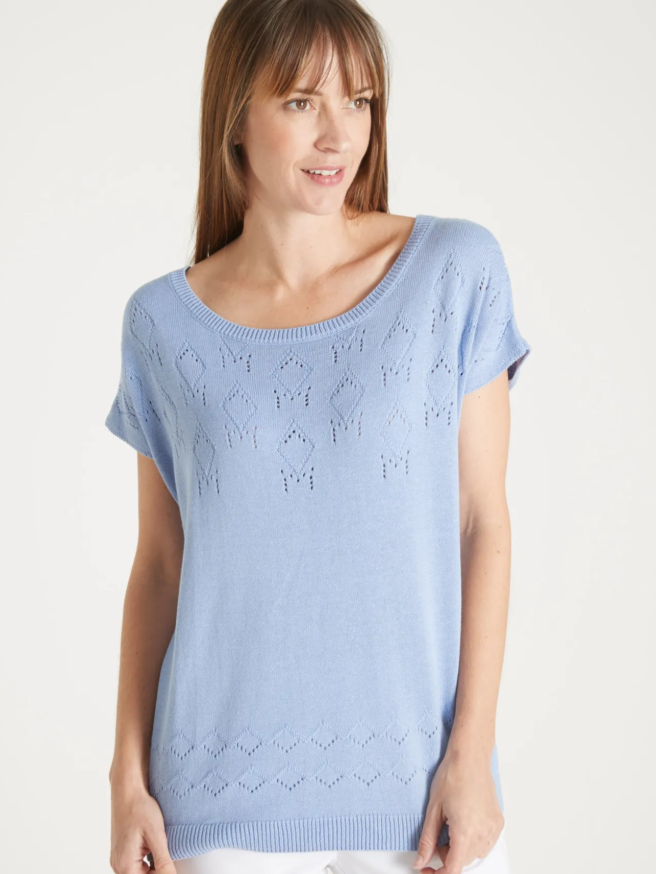 Pull ajouré manches T