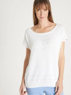 Pull ajouré manches T