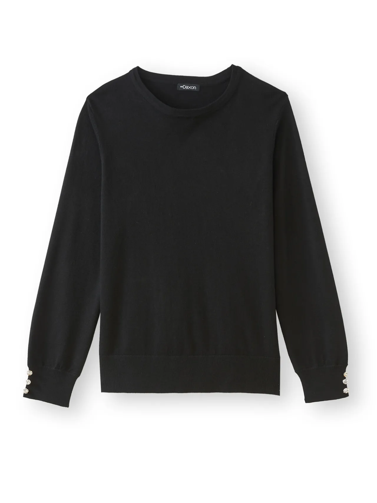 Pull boutons-bijoux aux manches