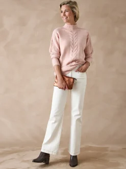 Pull col montant en jersey envers