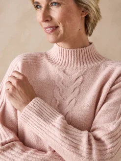 Pull col montant en jersey envers