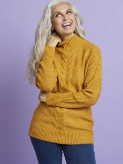 Pull col montant en jersey envers