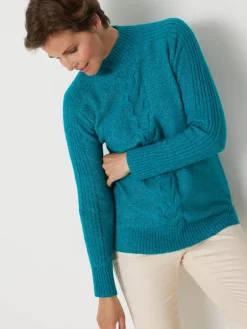 Pull col montant en jersey envers