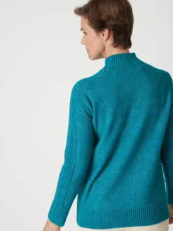 Pull col montant en jersey envers