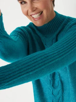 Pull col montant en jersey envers