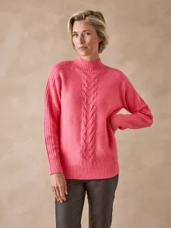 Pull col montant en jersey envers