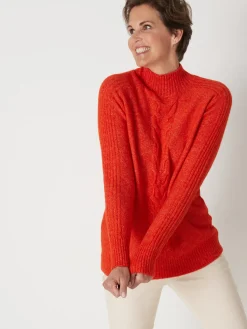 Pull col montant en jersey envers