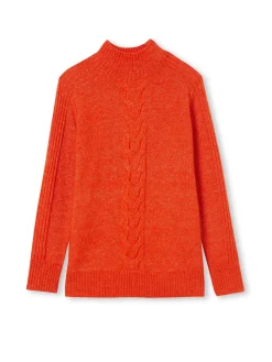 Pull col montant en jersey envers