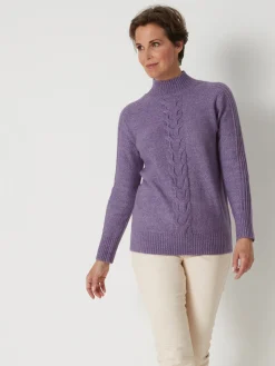 Pull col montant en jersey envers