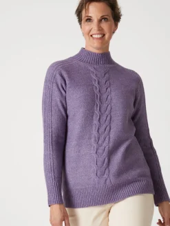 Pull col montant en jersey envers