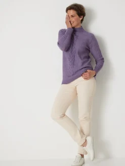 Pull col montant en jersey envers