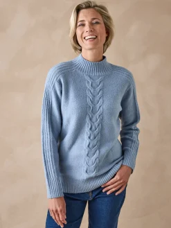 Pull col montant en jersey envers