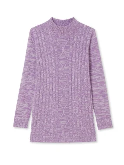 Pull col montant maille torsadée