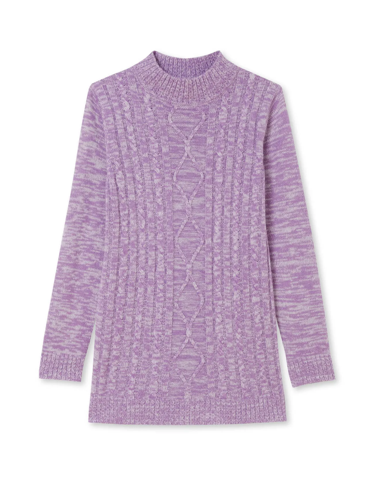 Pull col montant maille torsadée