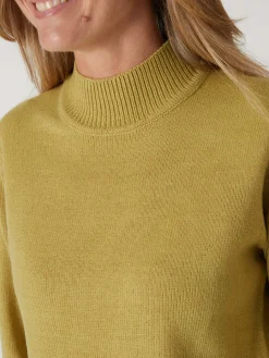 Pull col montant manches longues