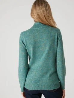 Pull col montant manches longues