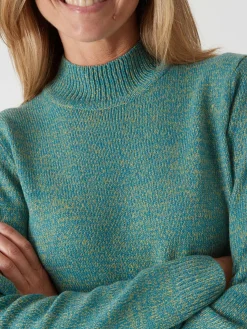 Pull col montant manches longues