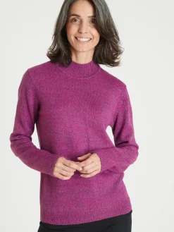 Pull col montant manches longues