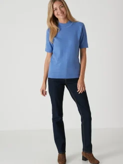 Pull col montant manches courtes