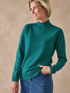 Pull col montant manches longues