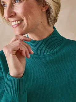 Pull col montant manches longues