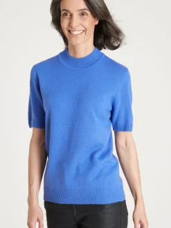 Pull col montant manches courtes