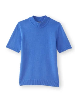 Pull col montant manches courtes