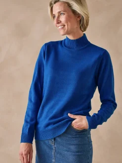 Pull col montant manches longues