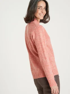 Pull col montant manches longues