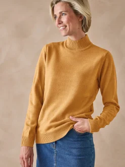 Pull col montant manches longues