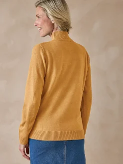 Pull col montant manches longues