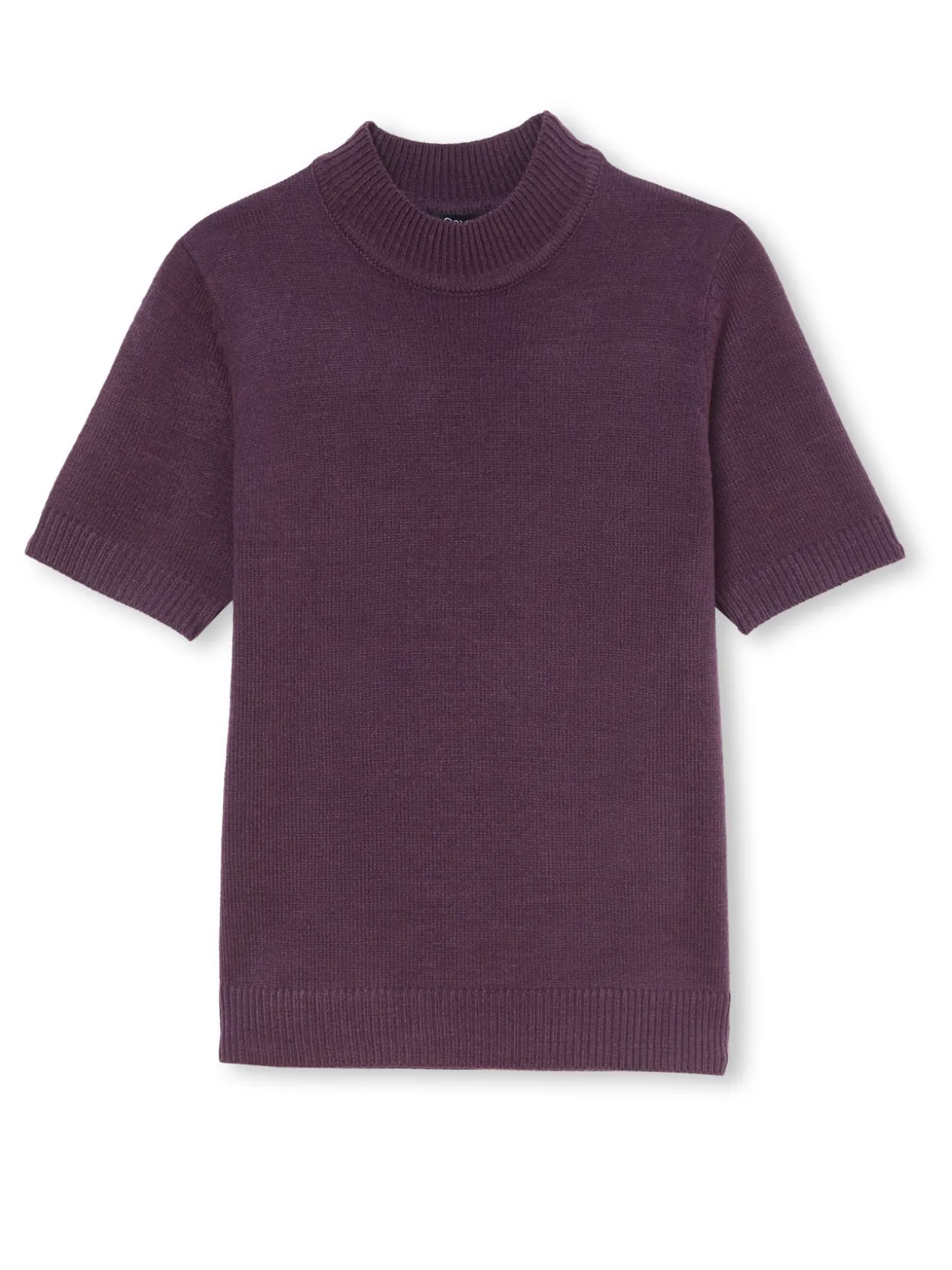 Pull col montant manches courtes