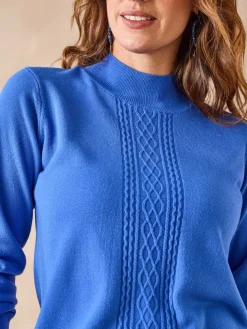 Pull col montant torsadé