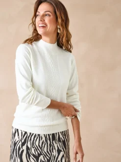 Pull col montant torsadé