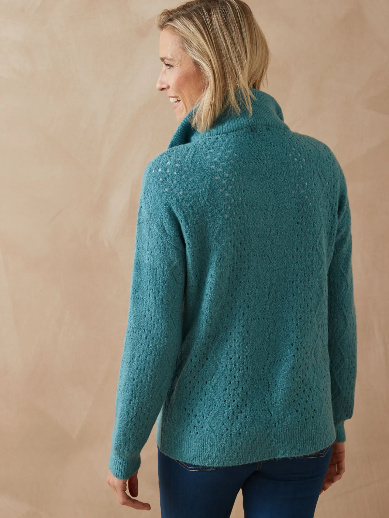 Pull col montant zippé