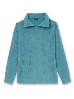 Pull col montant zippé