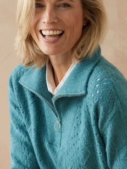 Pull col montant zippé