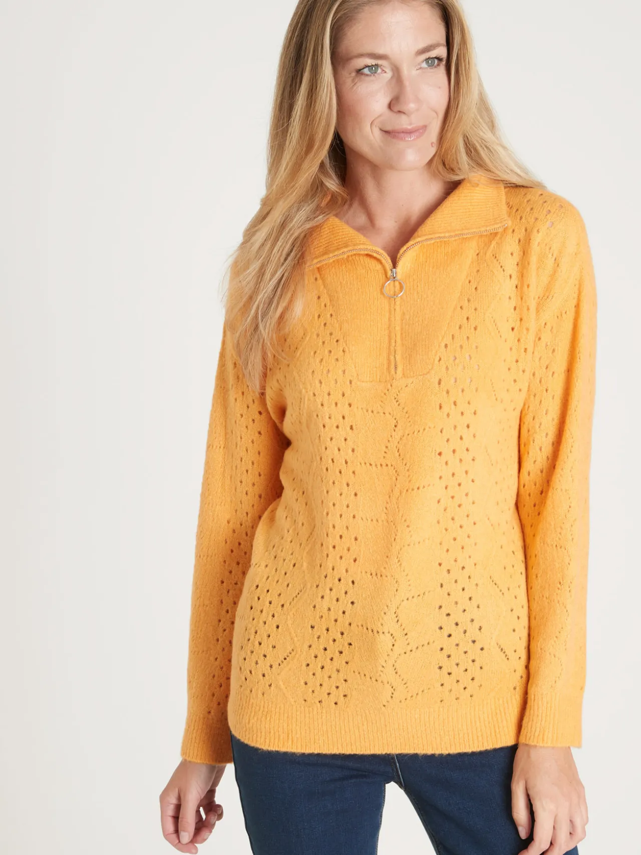 Pull col montant zippé