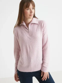 Pull col montant zippé