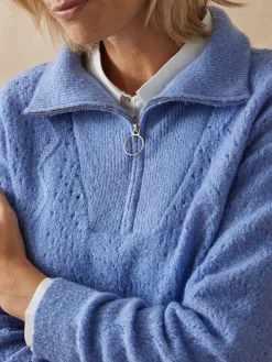 Pull col montant zippé