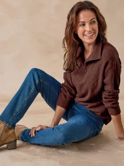 Pull col montant zippé