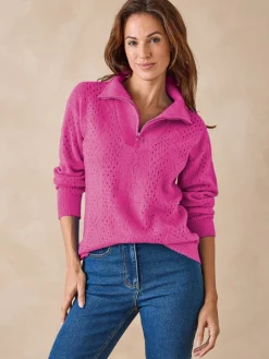 Pull col montant zippé