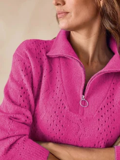 Pull col montant zippé