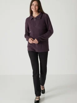 Pull col montant zippé