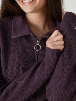 Pull col montant zippé