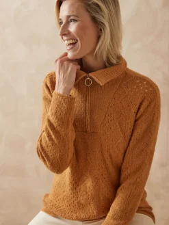 Pull col montant zippé