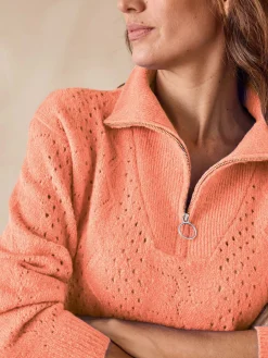 Pull col montant zippé