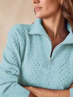 Pull col montant zippé